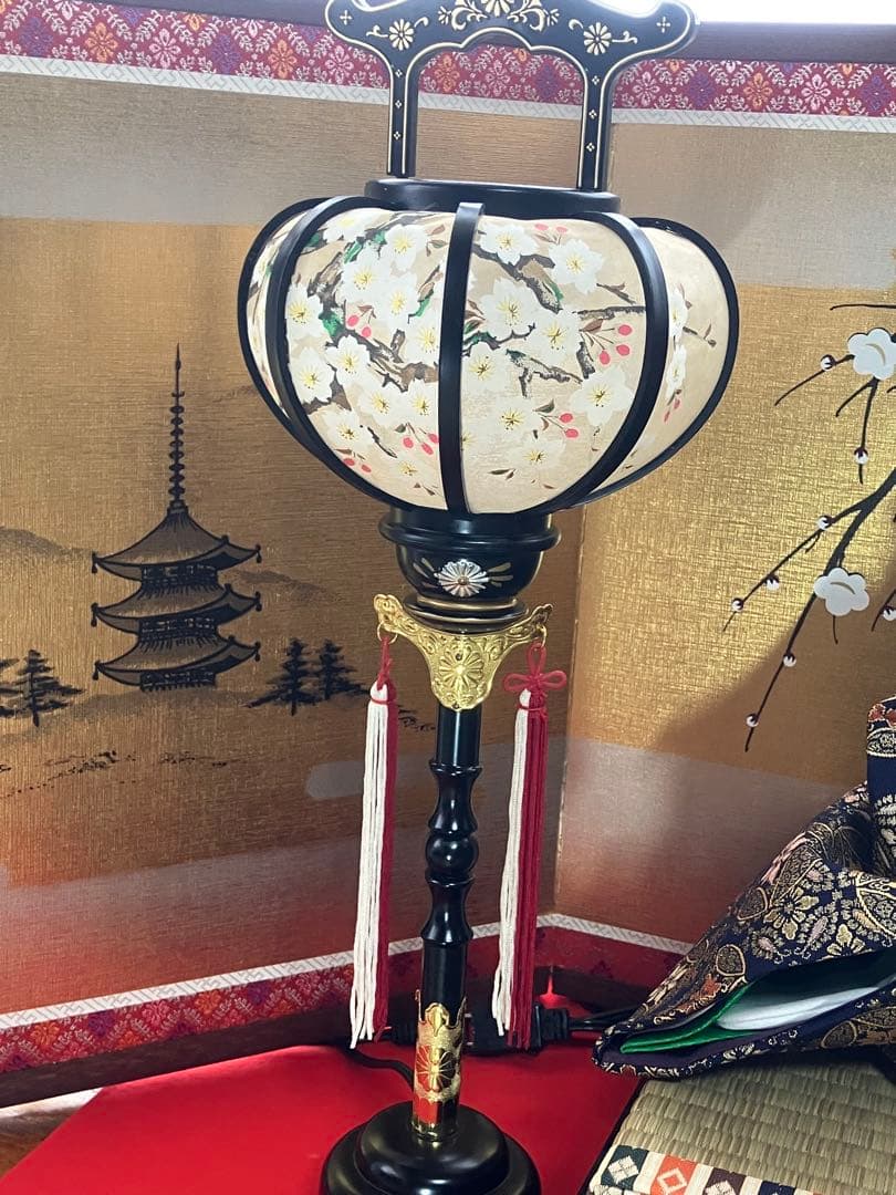 とうぎょくひな人形　毛氈付き　取り扱い説明書付き