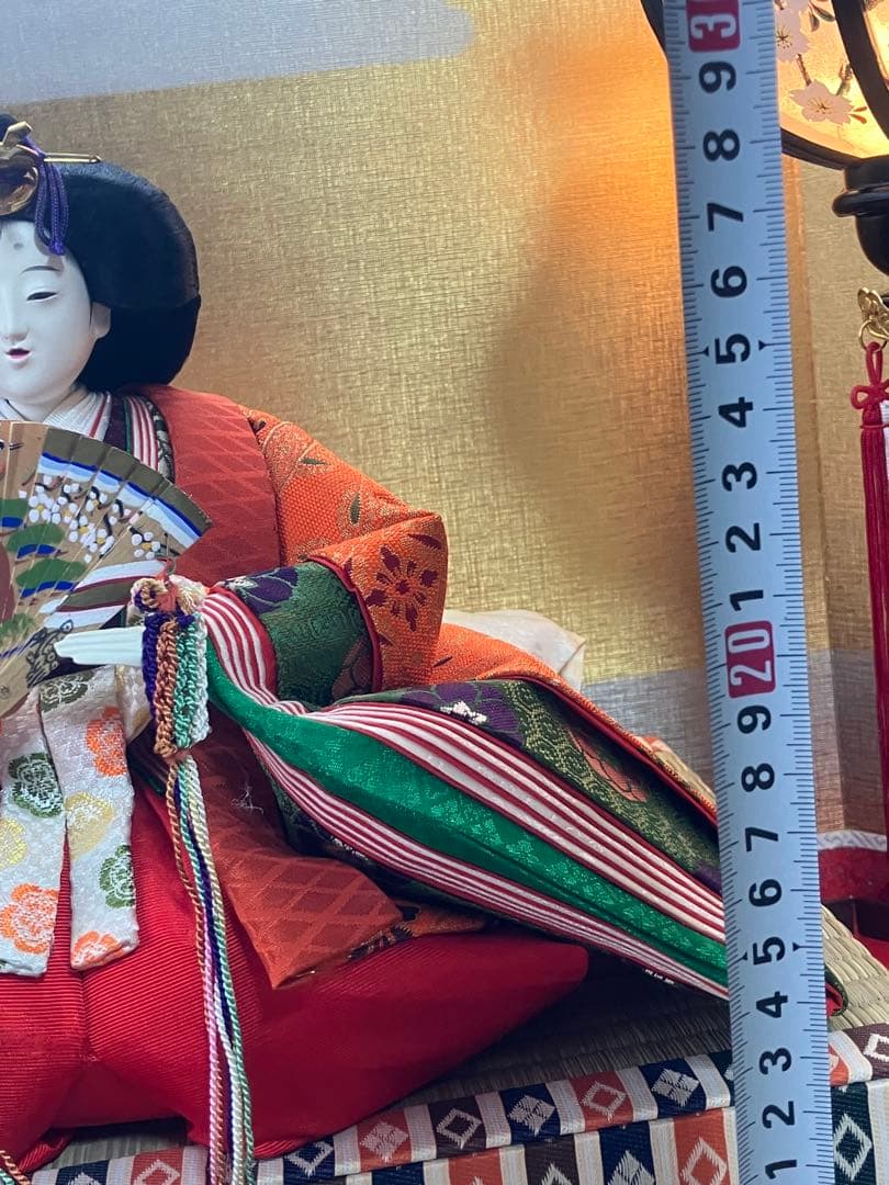 とうぎょくひな人形　毛氈付き　取り扱い説明書付き