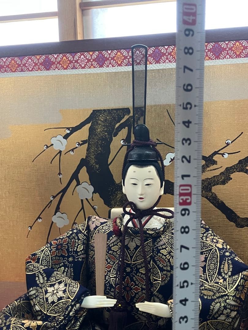 とうぎょくひな人形　毛氈付き　取り扱い説明書付き