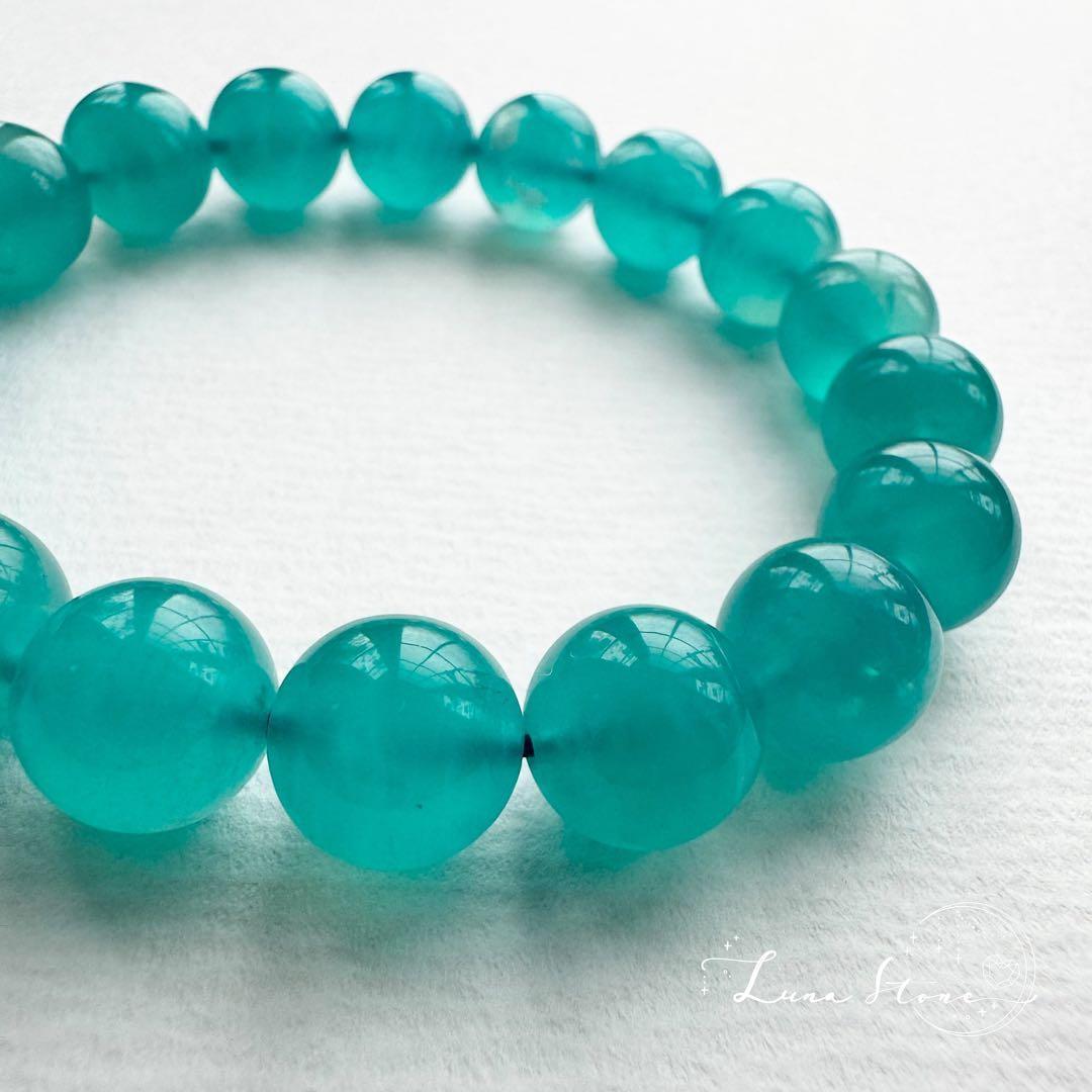 【アイスアマゾナイト】澄みわたる青が心を癒す 天然石 ブレスレット