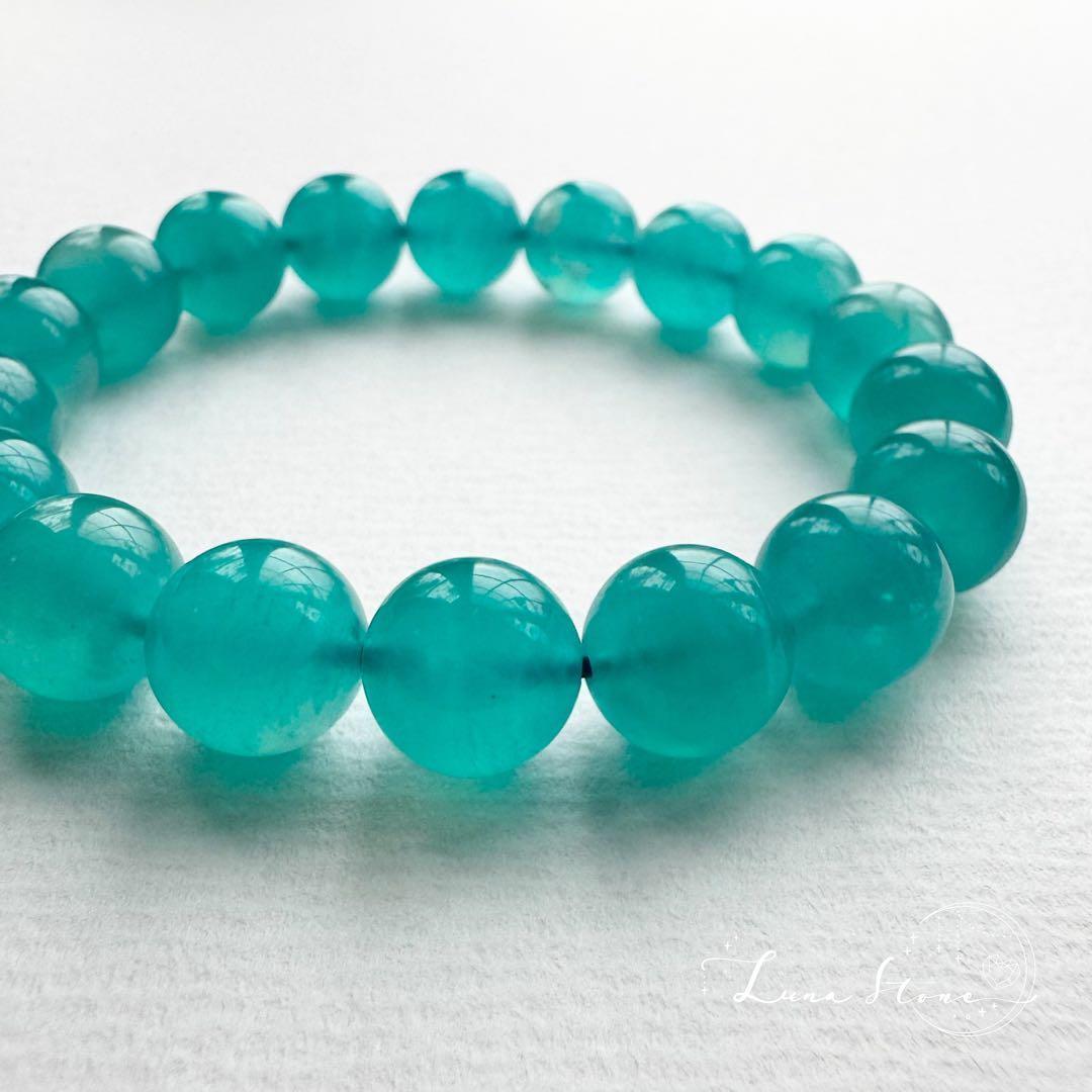 【アイスアマゾナイト】澄みわたる青が心を癒す 天然石 ブレスレット