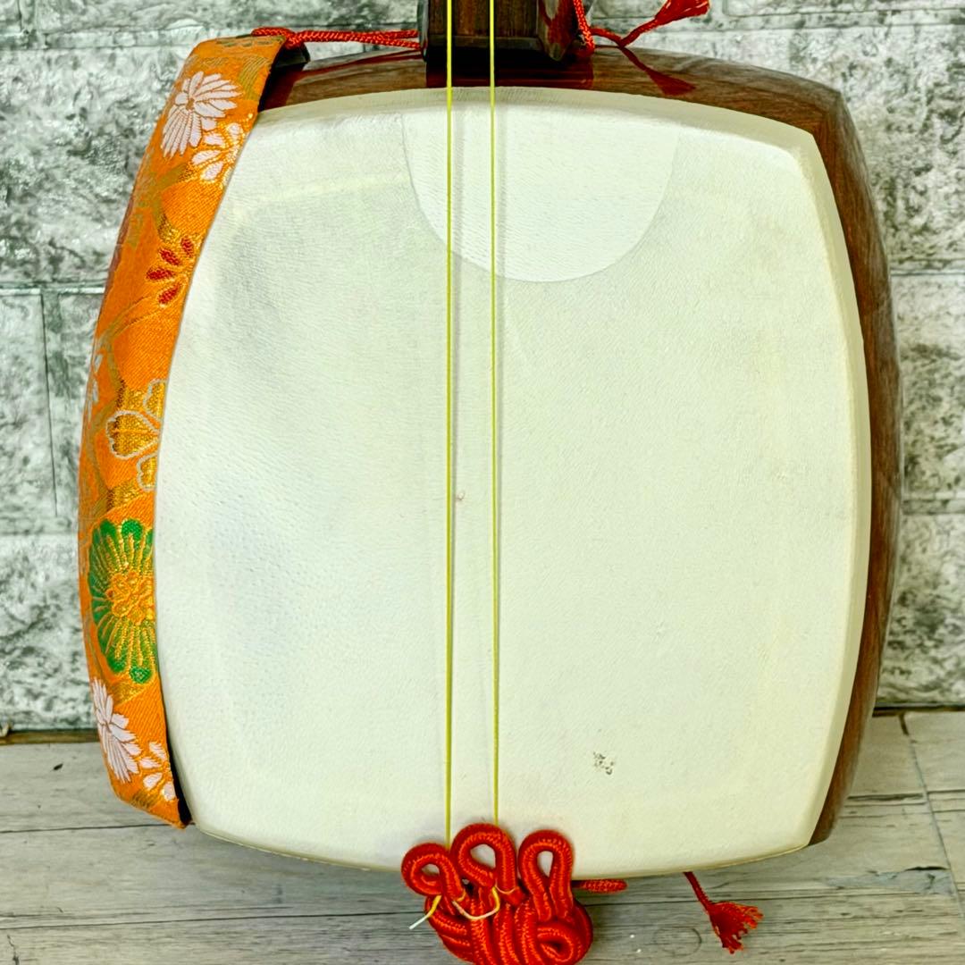 訳あり 中棹三本継三味線 紅木or紫檀・丸打胴・樹脂撥付き