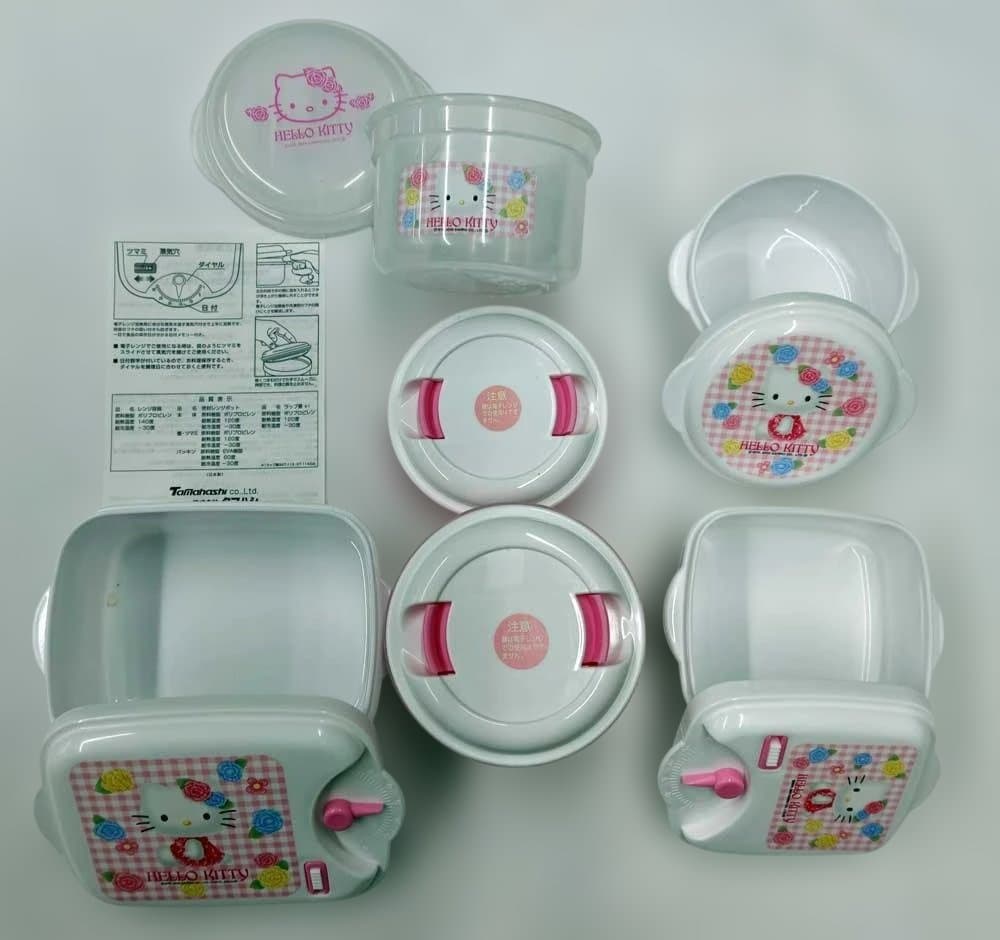 ハローキティ密封レンジ容器セット・TAMAHASHI KT-113 日本製