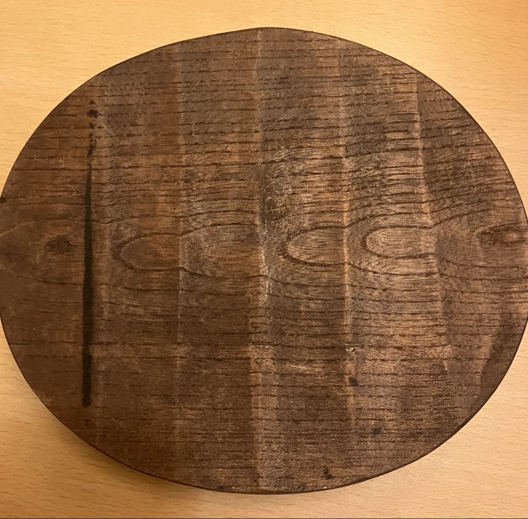 我谷盆風　ケヤキ材　楕円型フルーツボウル　フルーツトレイ深め