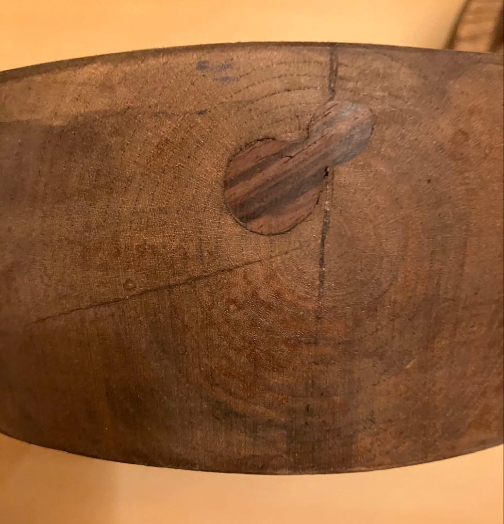 我谷盆風　ケヤキ材　楕円型フルーツボウル　フルーツトレイ深め