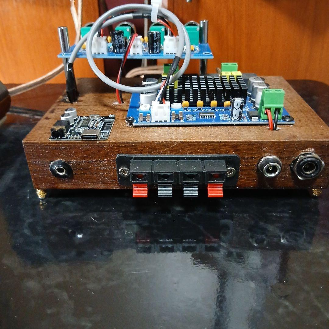 【極上ONKYOサウンド】Bluetoothパワーアンプ自作セット14G極太線付