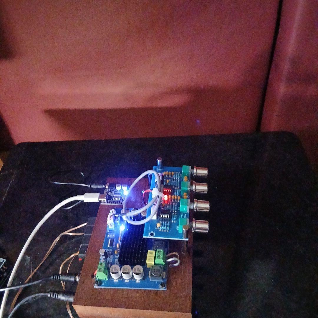 【極上ONKYOサウンド】Bluetoothパワーアンプ自作セット14G極太線付