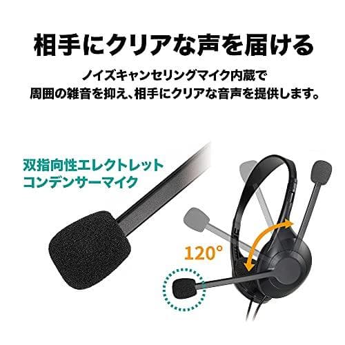 オーディオテクニカ ヘッドセット USB 有線 ノイズキャンセリング マイク付*