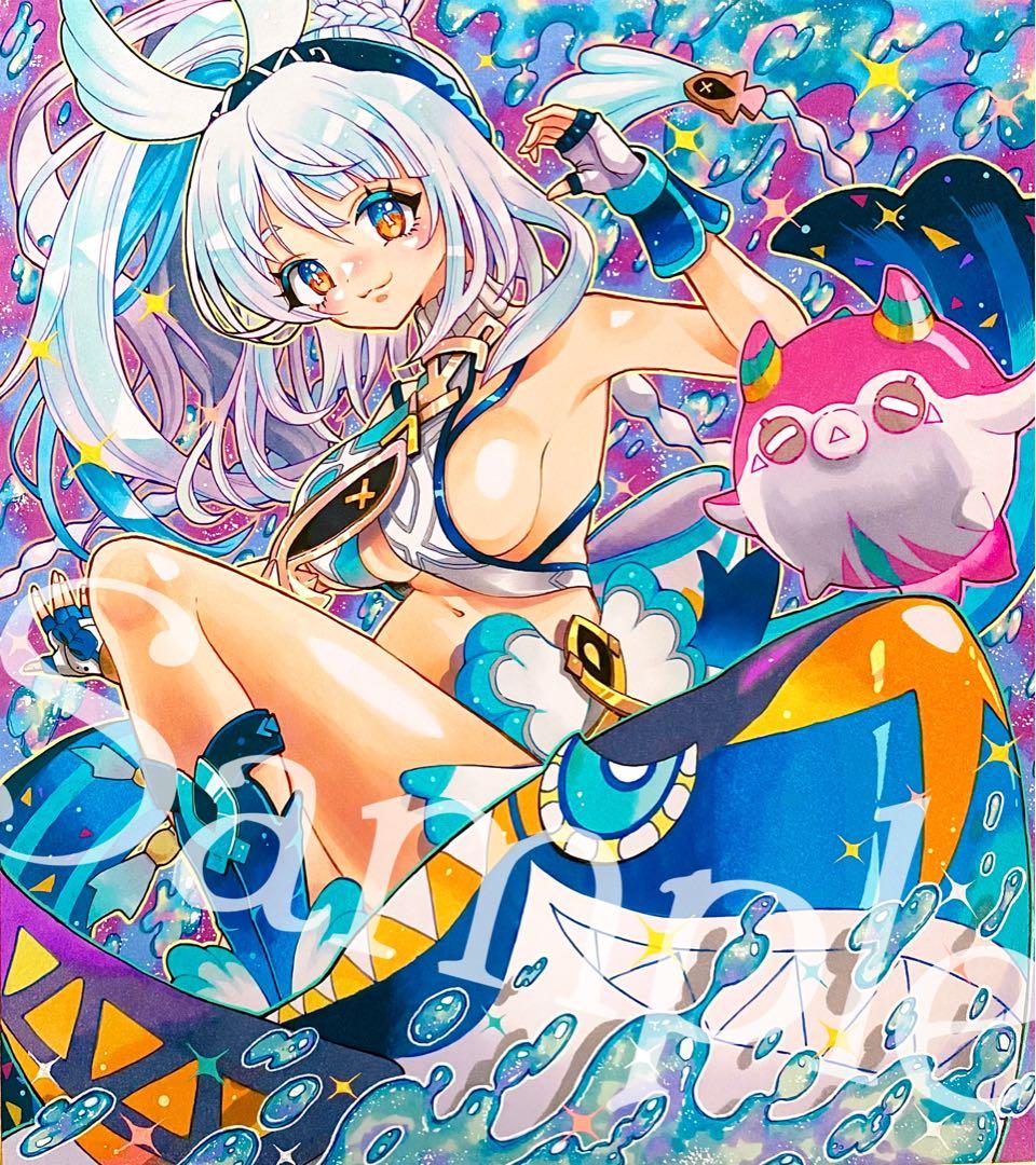 手描きイラスト・ムアラニ・原神Genshin・同人ファンアート・美少女・大色紙
