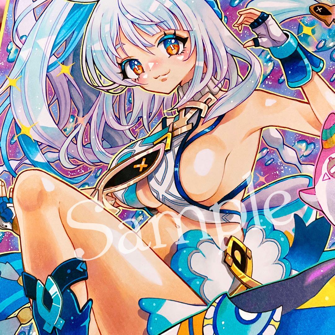 手描きイラスト・ムアラニ・原神Genshin・同人ファンアート・美少女・大色紙