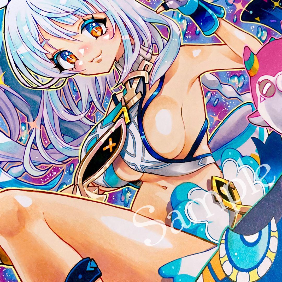 手描きイラスト・ムアラニ・原神Genshin・同人ファンアート・美少女・大色紙