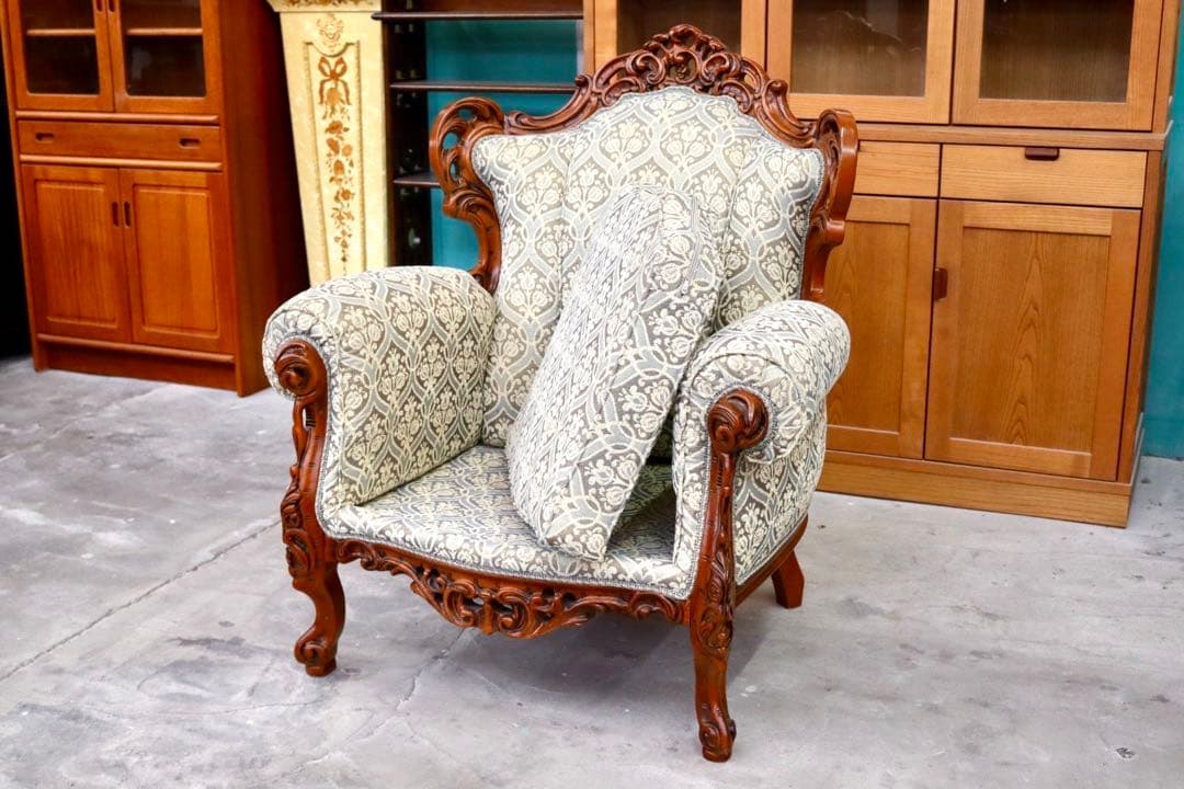 GMIK379A○イタリア クラシック エレガント 1人掛けソファ シングルソ