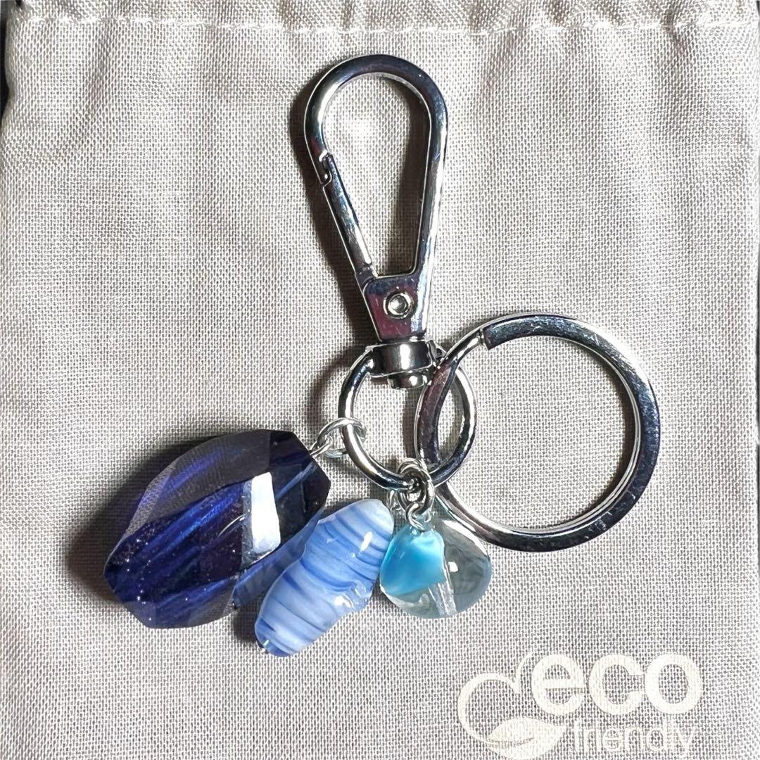 Sisi Joia キーホルダー キーチェーン 一点物 ブルー系
