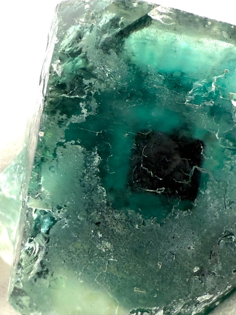 ブルー　グリーン　フローライト　オコルス産　原石　鉱物　標本　天然石　ウィンドウ