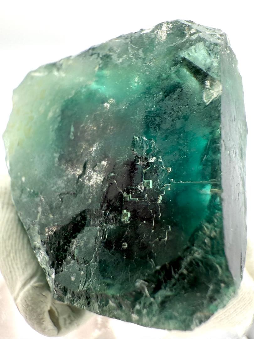 ブルー　グリーン　フローライト　オコルス産　原石　鉱物　標本　天然石　ウィンドウ
