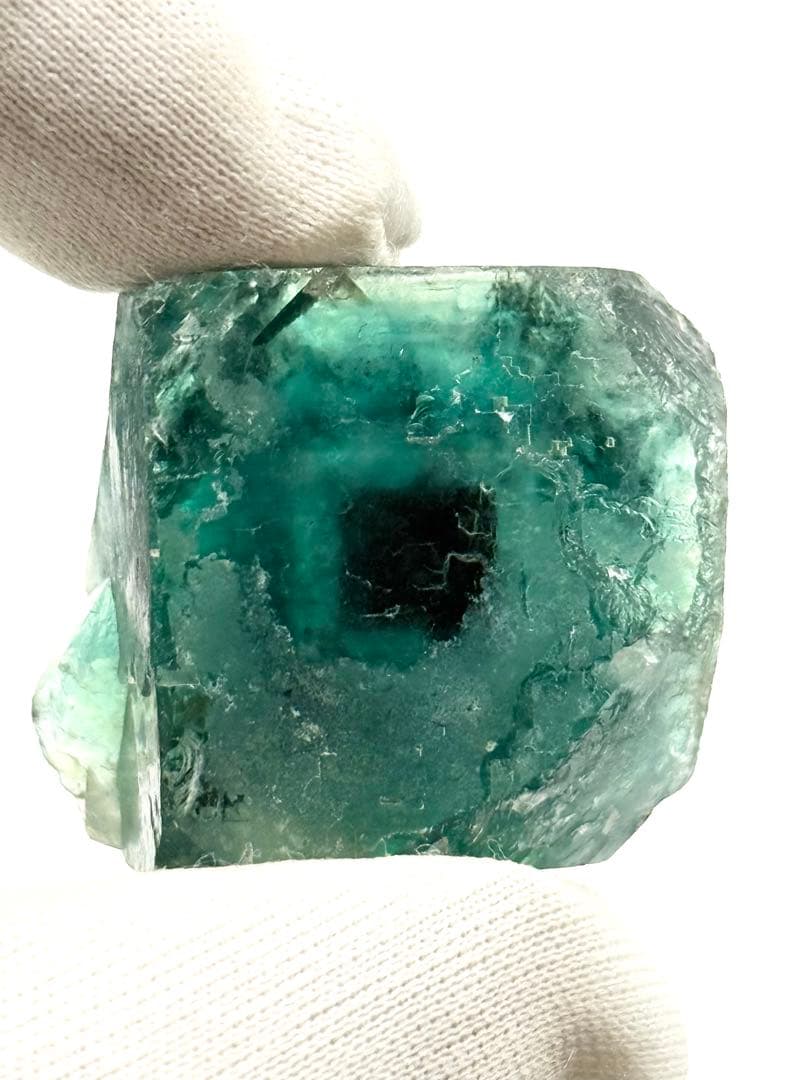 ブルー　グリーン　フローライト　オコルス産　原石　鉱物　標本　天然石　ウィンドウ