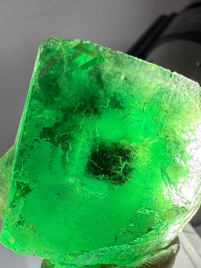 ブルー　グリーン　フローライト　オコルス産　原石　鉱物　標本　天然石　ウィンドウ