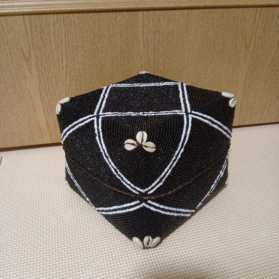 新品　ビーズ　シェル　貝殻　バスケット　箱　ボックス　アジアン　インテリア　北欧