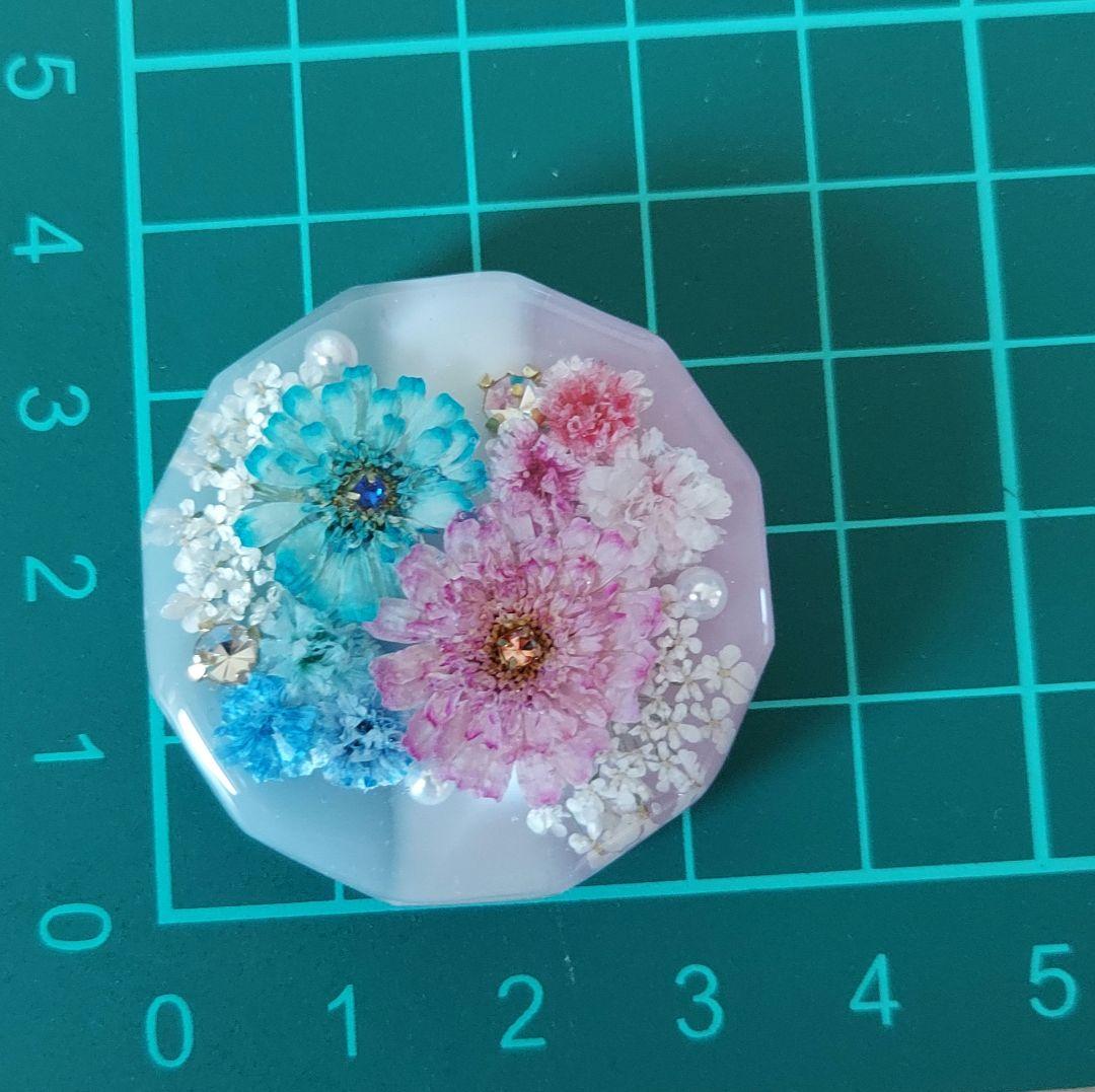 【1245】レジン　マトリカリア　ヘアゴム　ポニーフック　ブロ―チ　ハンドメイド