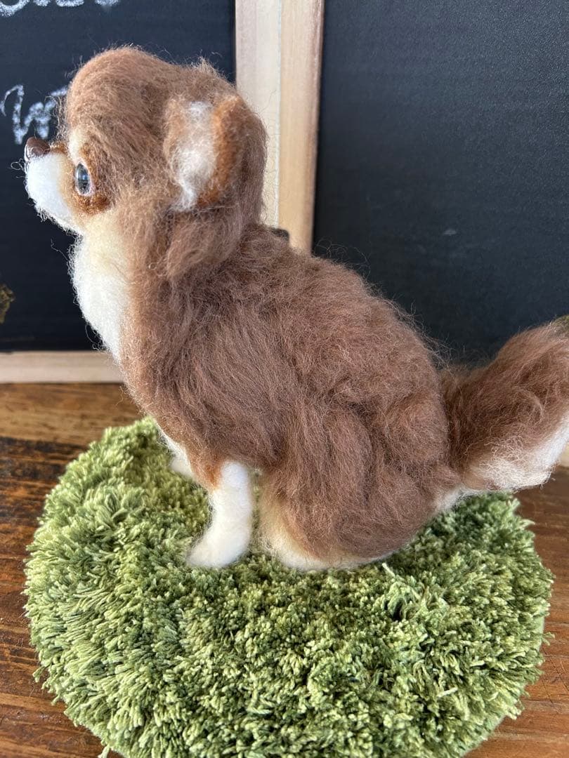 alice... 羊毛フェルト　ハンドメイド　チョコタンチワワ　Lサイズ