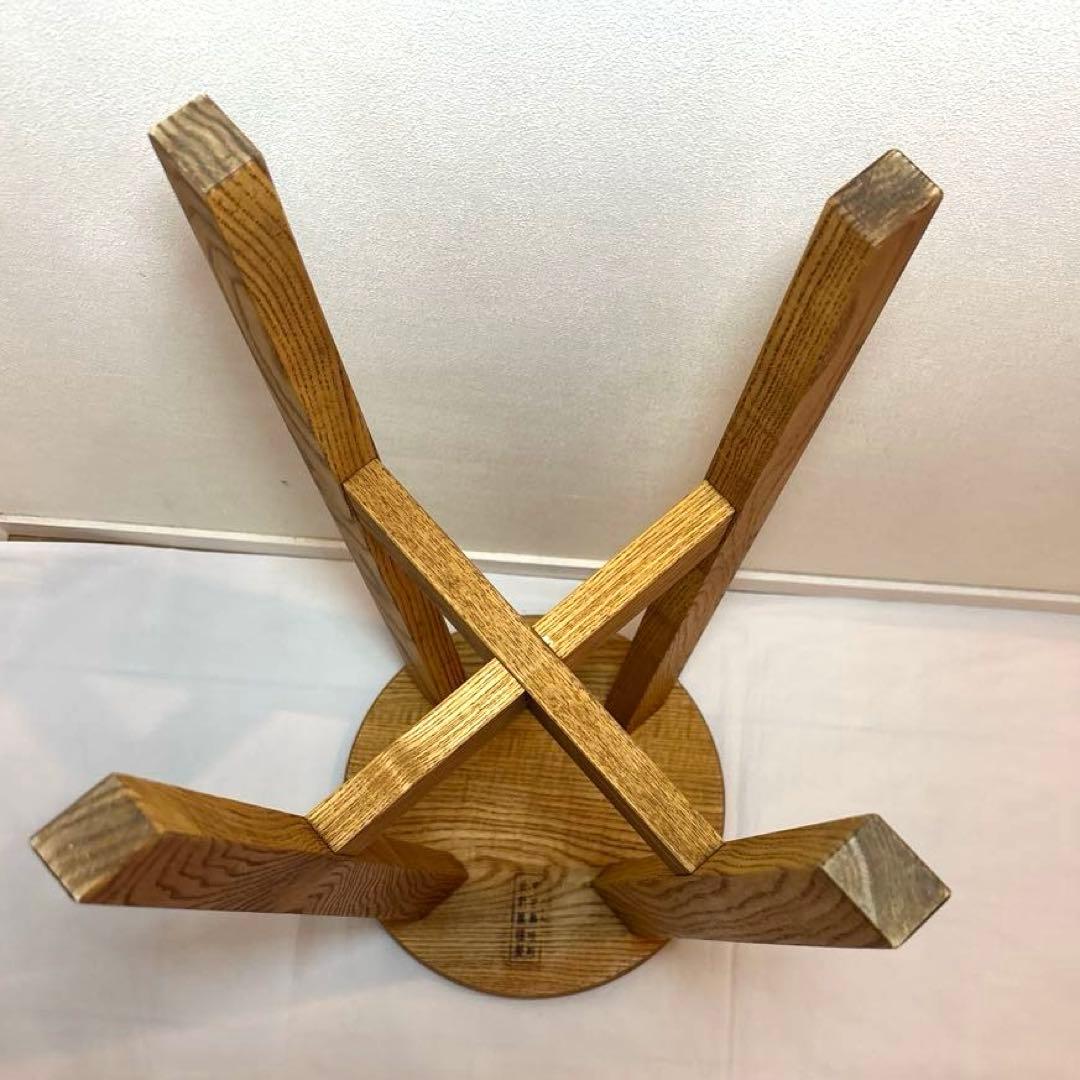 美品　松野屋 日本の丸椅子 大サイズ ハイスツール カウンターチェア