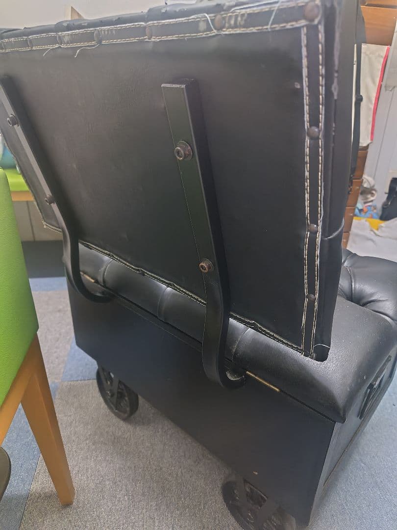 大幅値下げしました　不二貿易希少な滑車付き収納ボックスチェア　アンティークレトロ