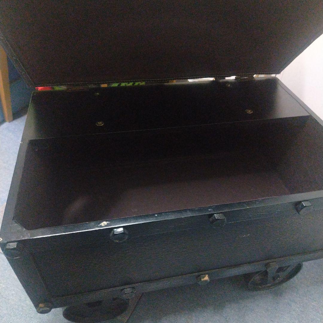 大幅値下げしました　不二貿易希少な滑車付き収納ボックスチェア　アンティークレトロ