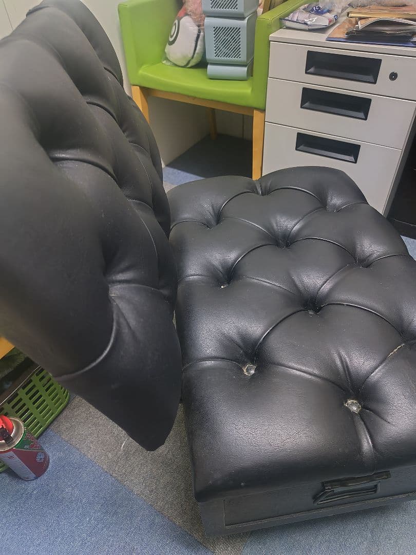 大幅値下げしました　不二貿易希少な滑車付き収納ボックスチェア　アンティークレトロ