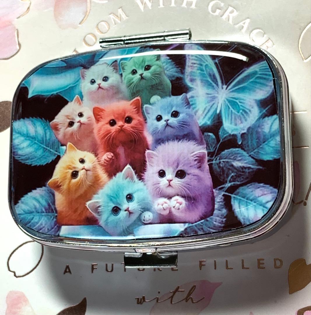 「えりちゃん専用」レジン 虹色 ねこ ピルケース