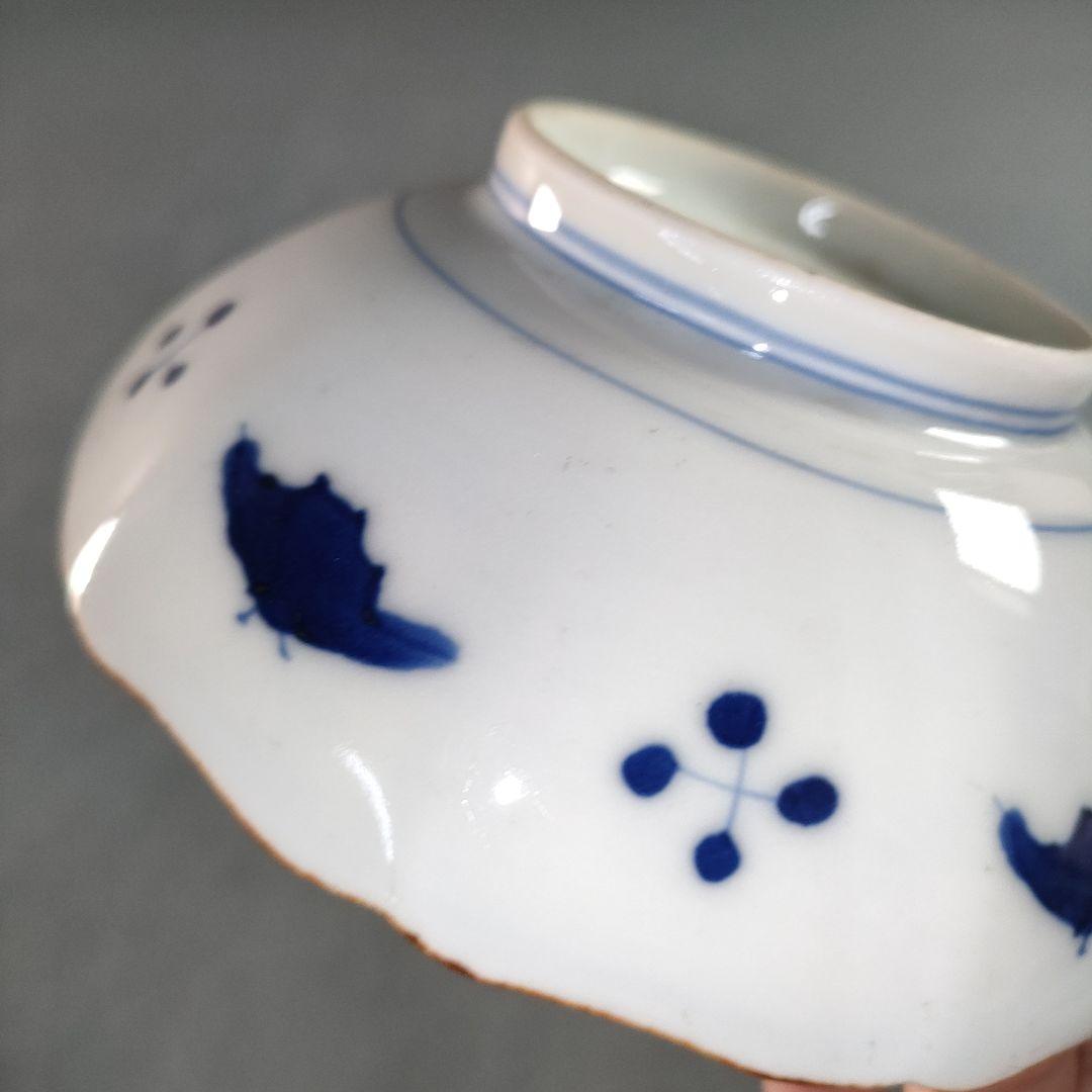 A1347-2/染付龍梅花文銘々皿6客/小鉢/向付/飾鉢/盛鉢/菓子鉢/懐石道具