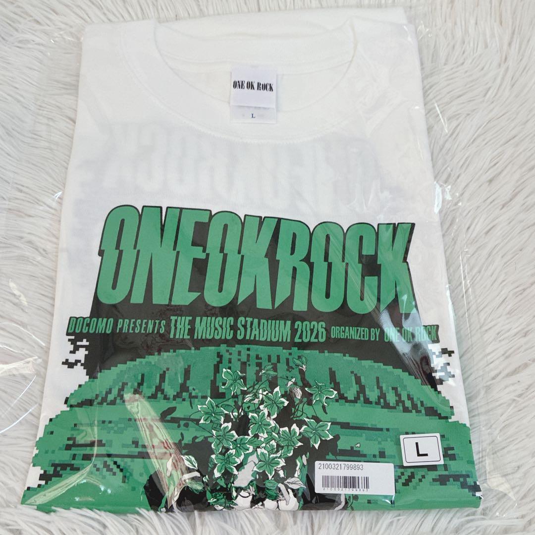 Lサイズ　ONE OK ROCK 2026 TMS Tシャツ-A WHITE 白