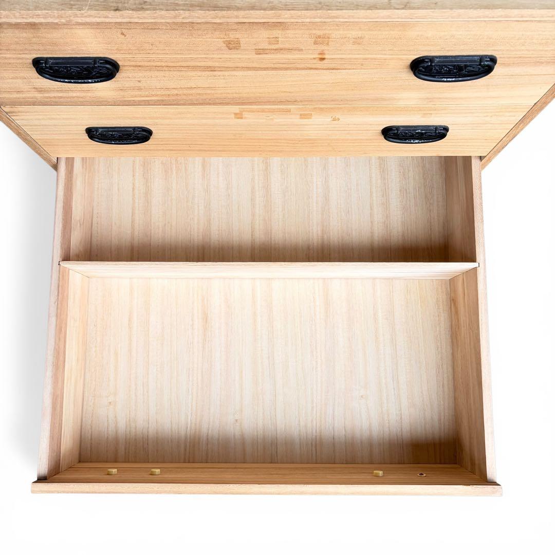 桐箪笥 和箪笥 タンス 3段 桐だんす 収納 レトロ 和モダン ビンテージ 桐