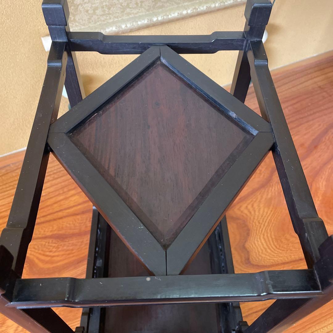 花台 飾り台 香炉台 盆栽台 花瓶台 サイドテーブル 木製 レトロ アンティーク