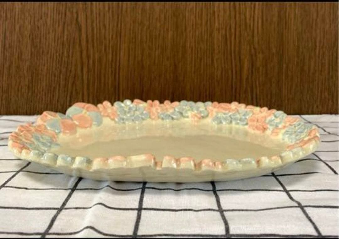 【新品・未使用】 つちのわ　石黒美佐緒　スミレ　ピンクオーバル　24㎝