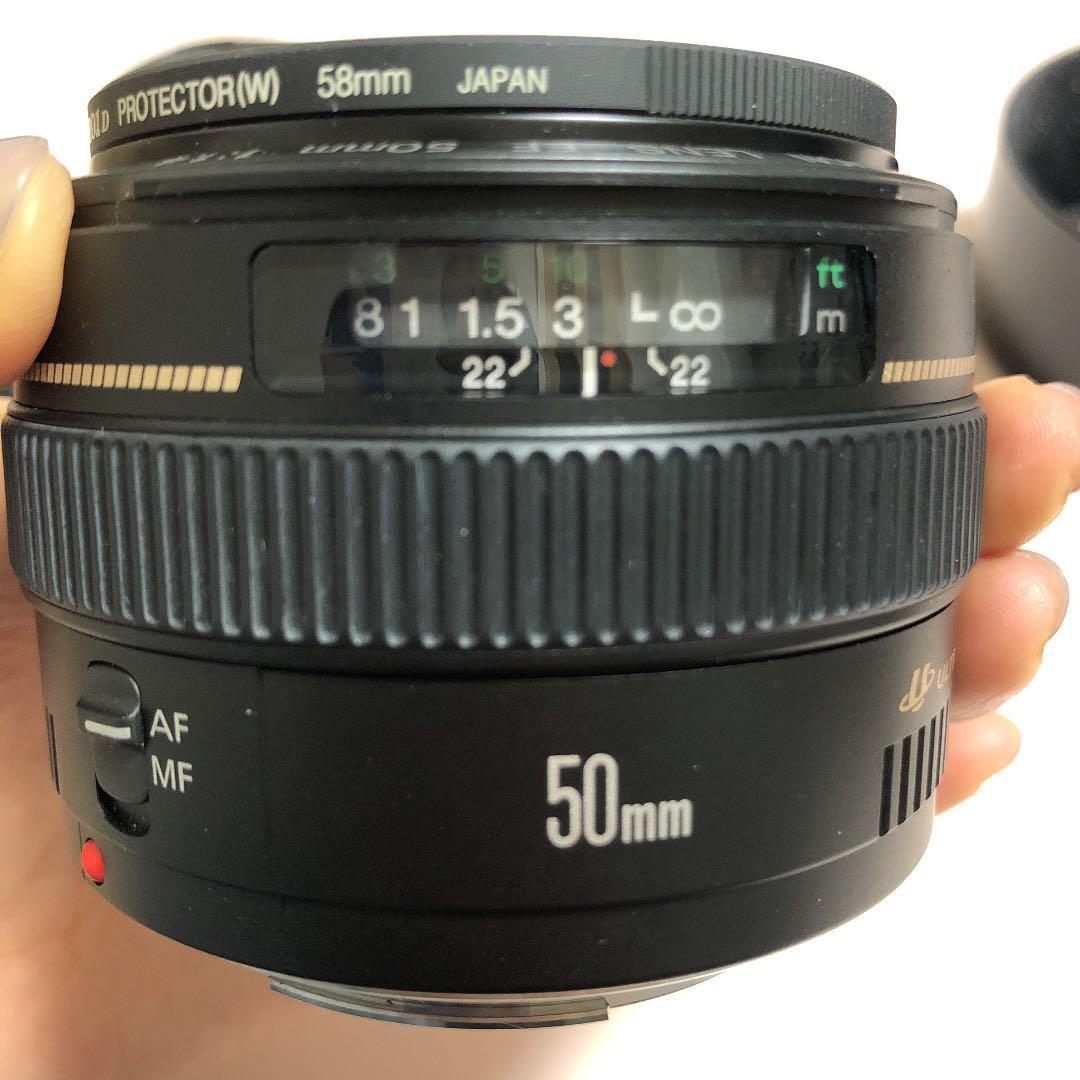 大人気！CANON レンズ　EF 単焦点　50mm 1:1.4 美品