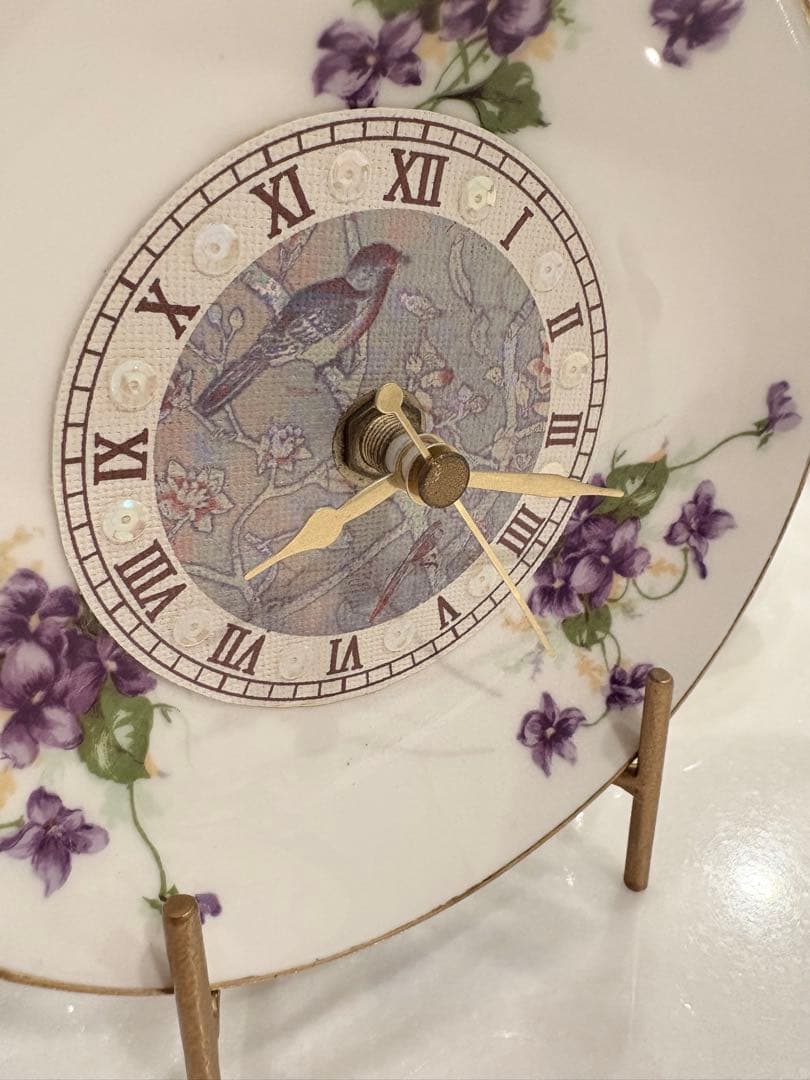 ちび　新品台付✴︎ヴィンテージ皿の掛時計✴︎エジンバラで購入