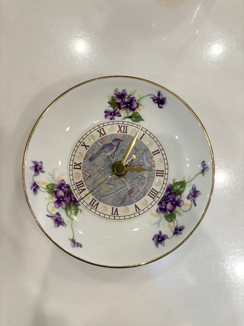 ちび　新品台付✴︎ヴィンテージ皿の掛時計✴︎エジンバラで購入