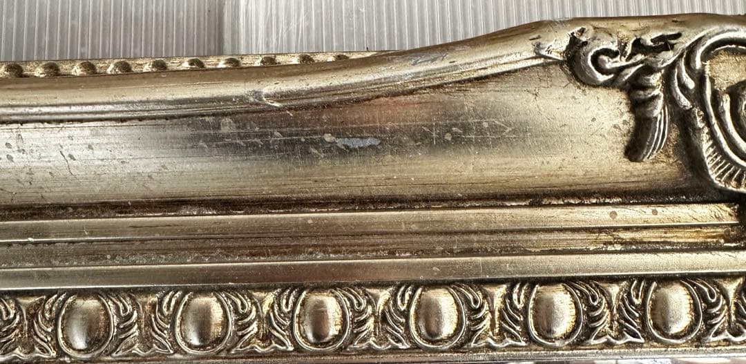 アンティーク調 シルバーフレーム 全身鏡