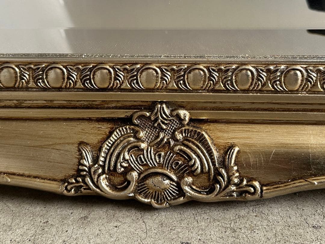 アンティーク調 シルバーフレーム 全身鏡