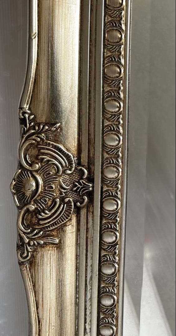 アンティーク調 シルバーフレーム 全身鏡