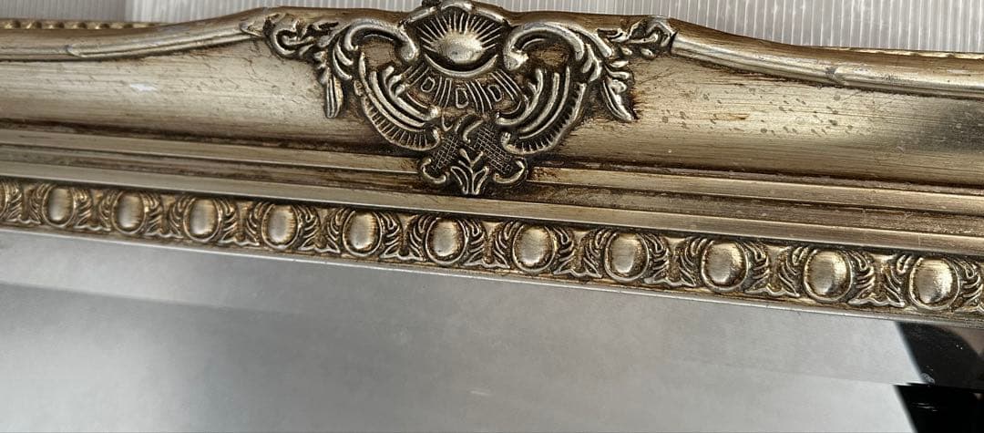 アンティーク調 シルバーフレーム 全身鏡