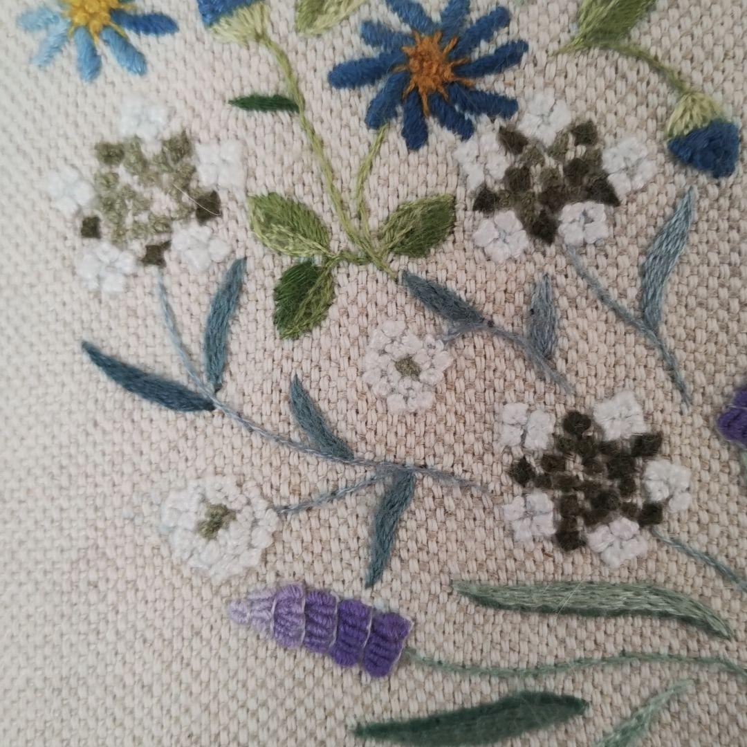 ハンドメイド 手刺繍 小さなお花のト― トバック