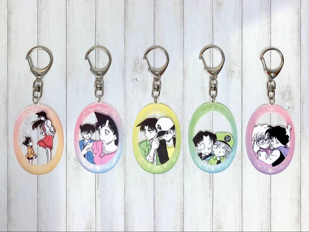 【鳥取 北栄町 コナン探偵社限定】ペアアクリルキーホルダー 全5種セット