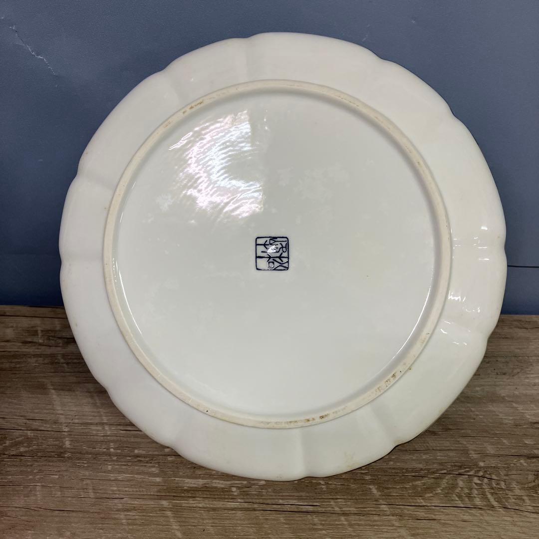 D-5 輪花鉢 和食器 伝統工芸 陶磁器 磁器 縁起物 紅葉 波文様 雑貨