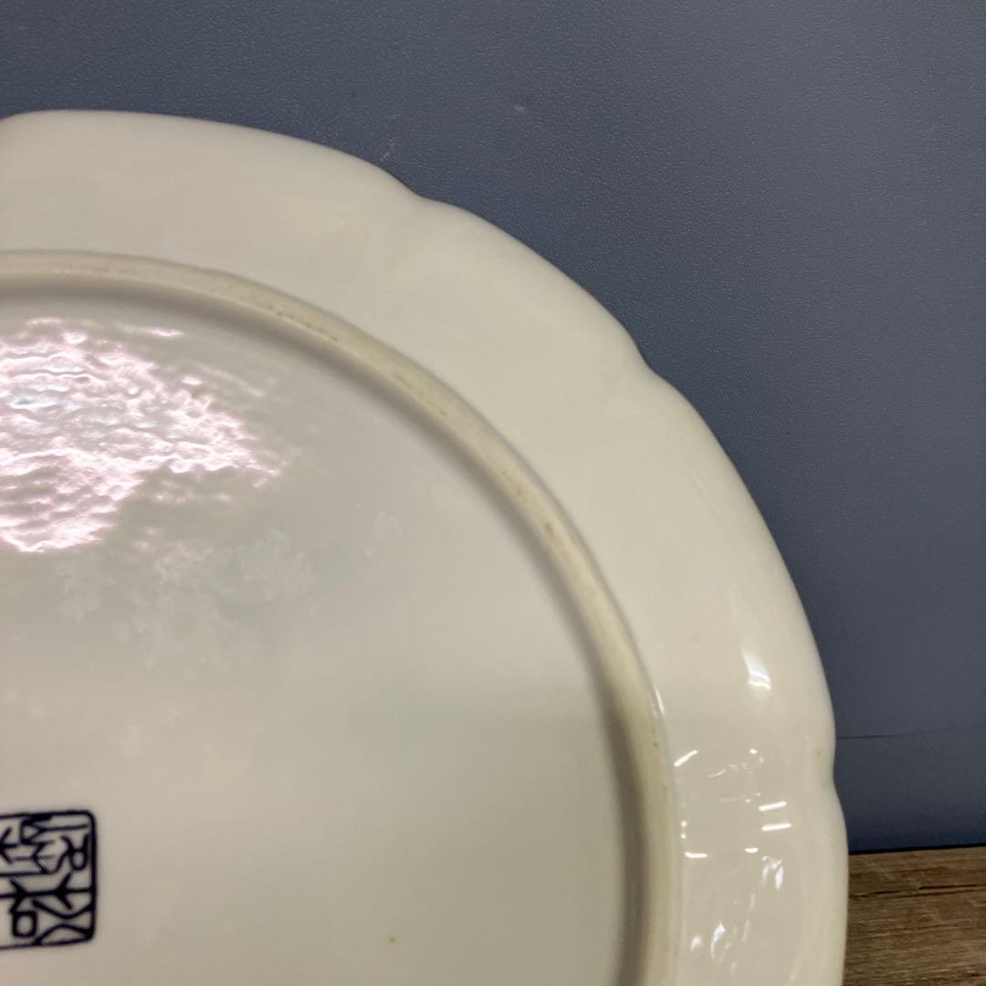 D-5 輪花鉢 和食器 伝統工芸 陶磁器 磁器 縁起物 紅葉 波文様 雑貨