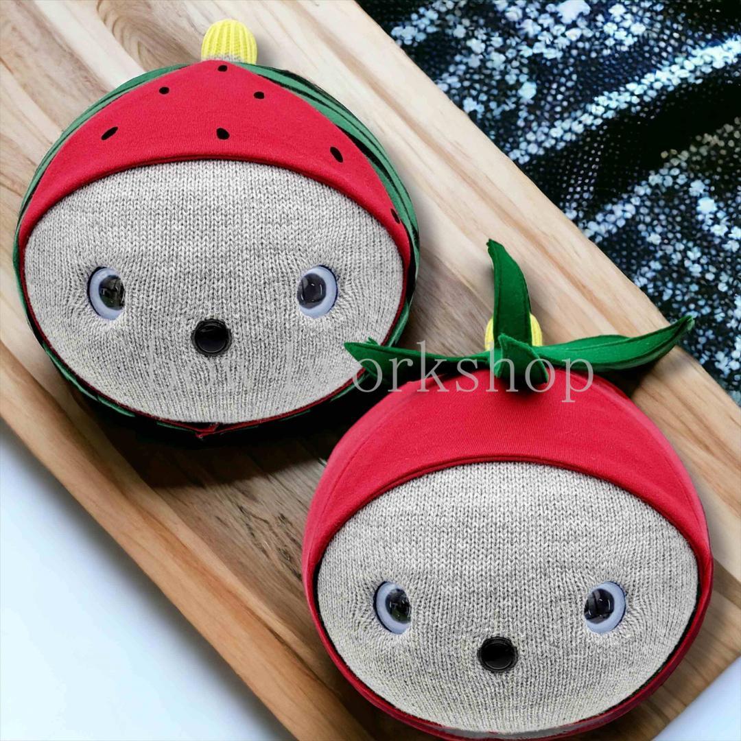 NICOBO（ニコボ）の服ハンドメイド スイカ＆トマトのリバーシブルウエア