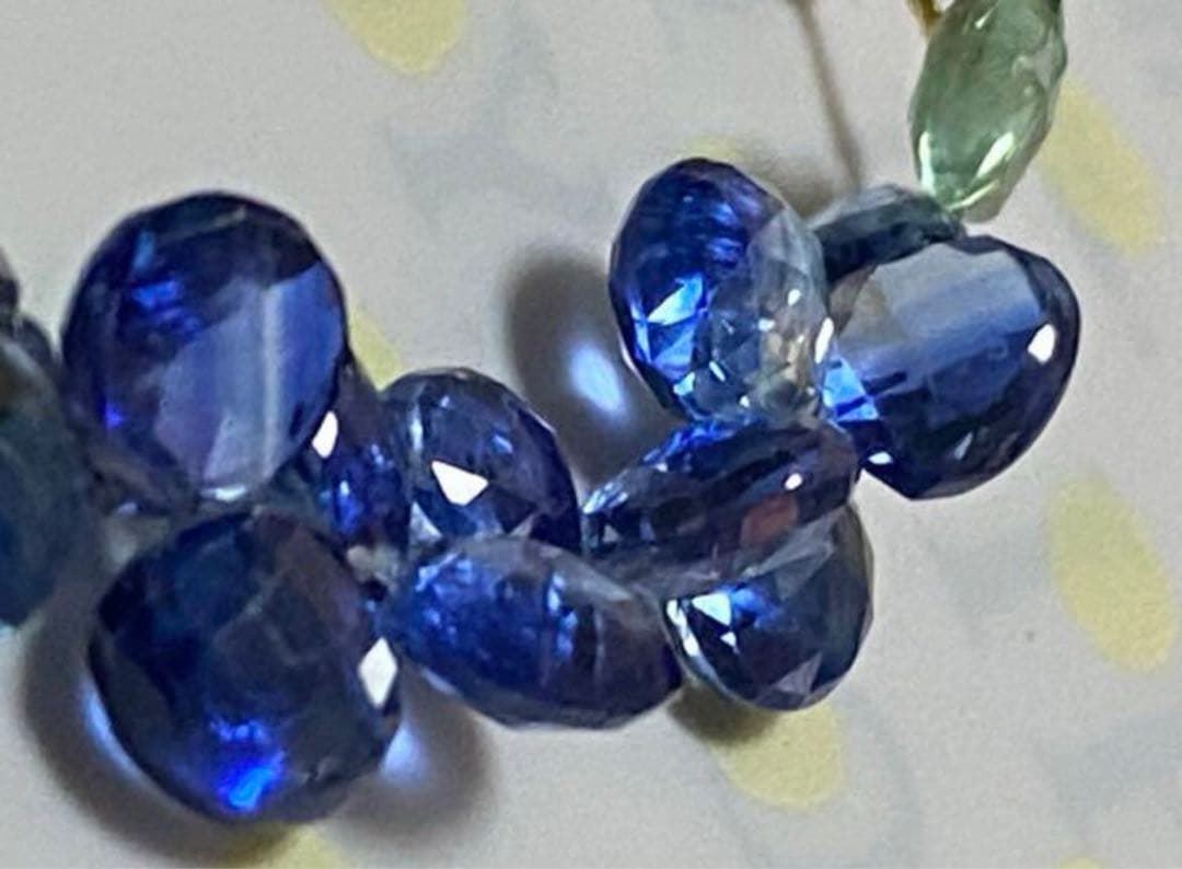 高品質♡カイヤナイト デザインブレスレット　シトリン入り