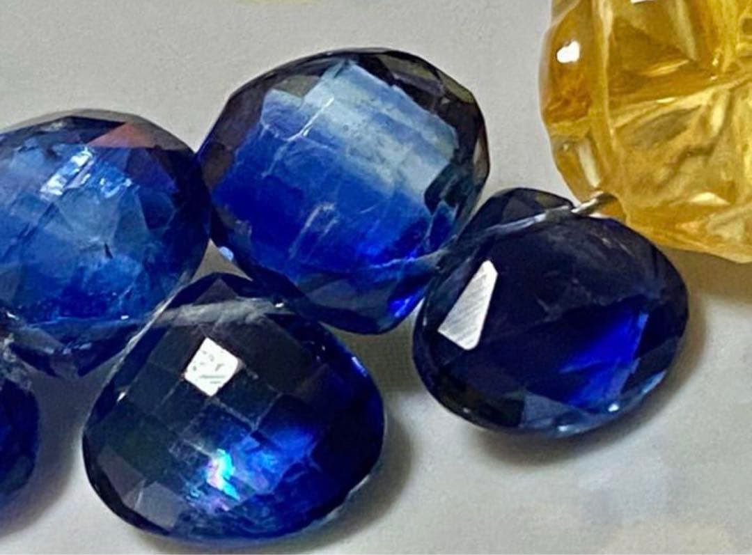 高品質♡カイヤナイト デザインブレスレット　シトリン入り