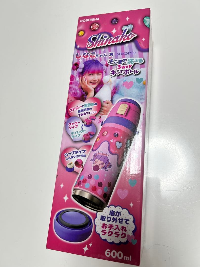 新品・未使用　しなこちゃん　水筒　600ml