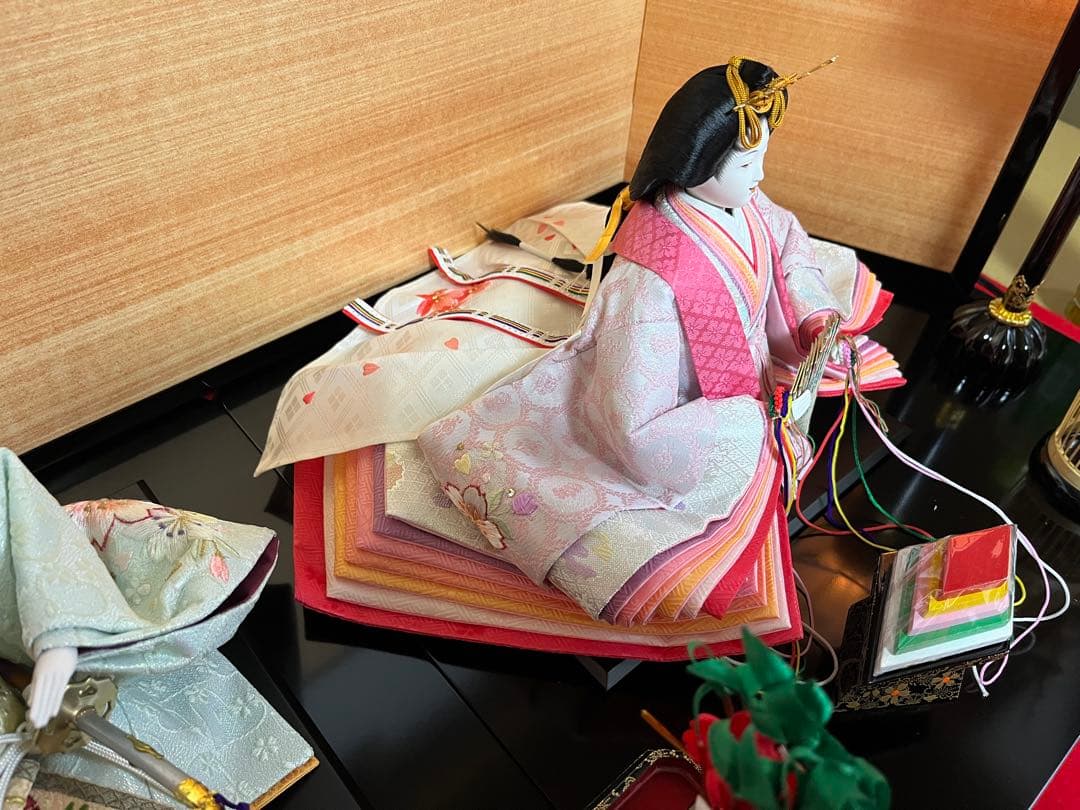 親王飾り　花刺繍　花凛　セット